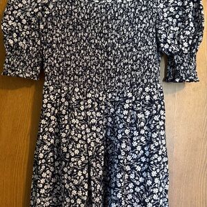 1.STATE Monochrome Floral Dress